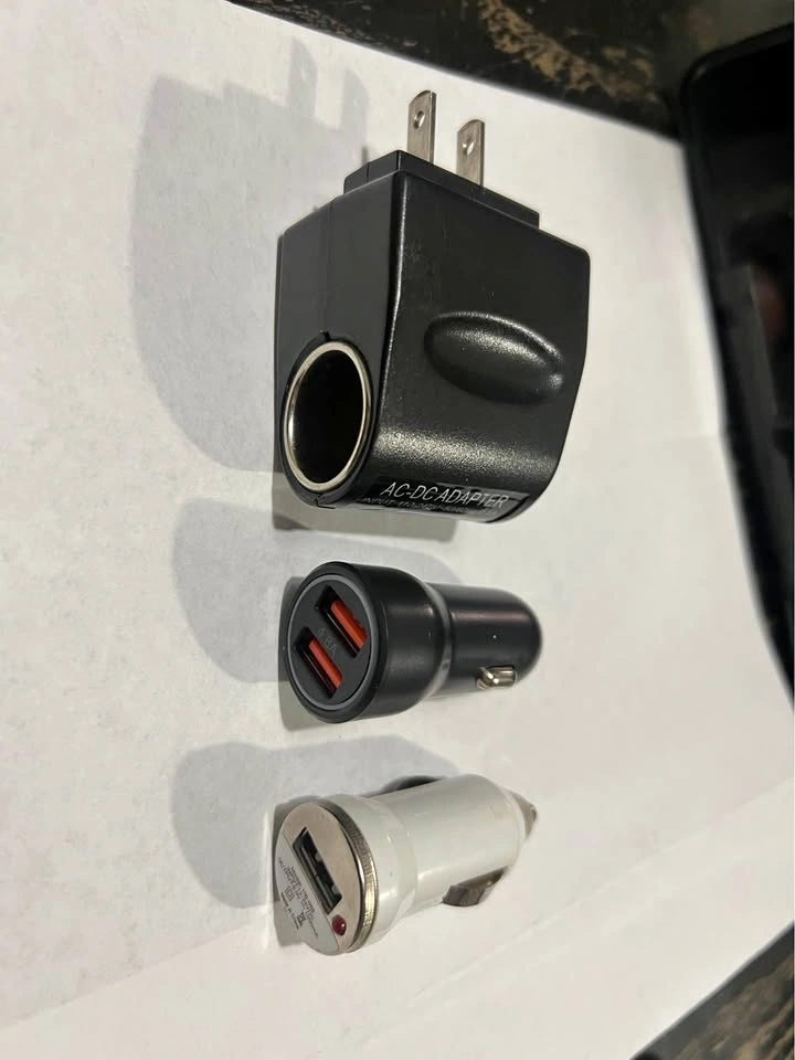 AC to DC Converter & 2 USB Car Chargers - $6 Each