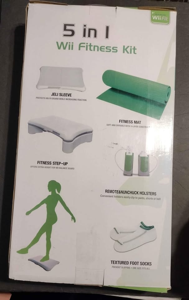 5 in 1 Nintendo Wii Fitness Accessory Kit Exercise Yoga Mat - photo 2