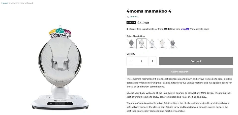 4moms mamaRoo 4 - photo 2