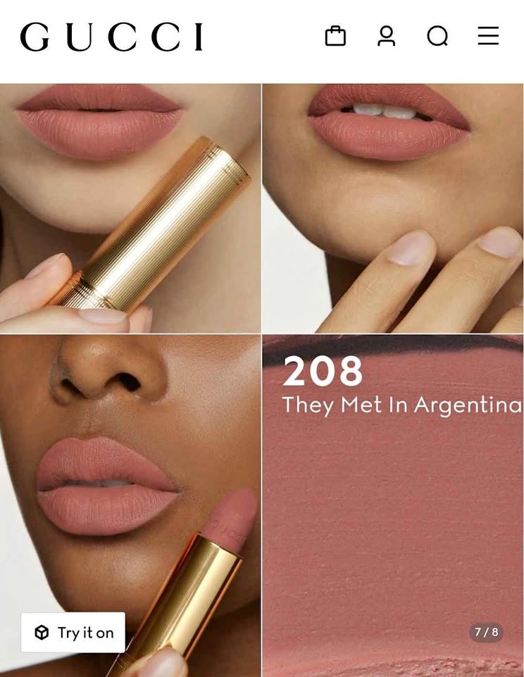 Gucci Rouge à Lèvres Mat Lipstick - 208 They Met In Argentina