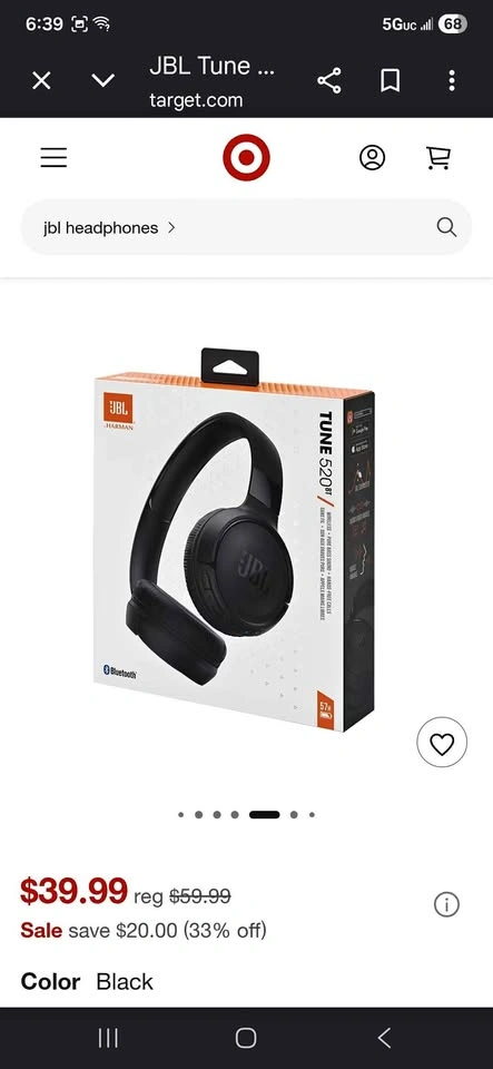 JBL TUNE 520BT Wireless On-Ear Headphones