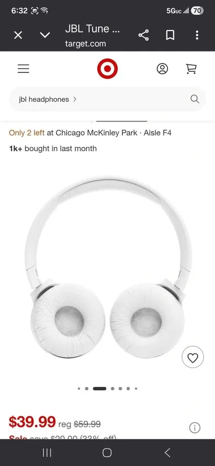JBL TUNE 520BT Wireless On-Ear Headphones - photo 5