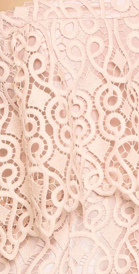 Black Halo Eve Strapless Lace Overlay Dress Blush Pink Size 6 - photo 4