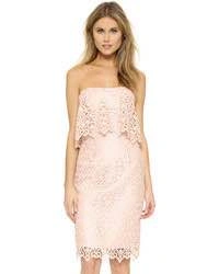 Black Halo Eve Strapless Lace Overlay Dress Blush Pink Size 6 - photo 5