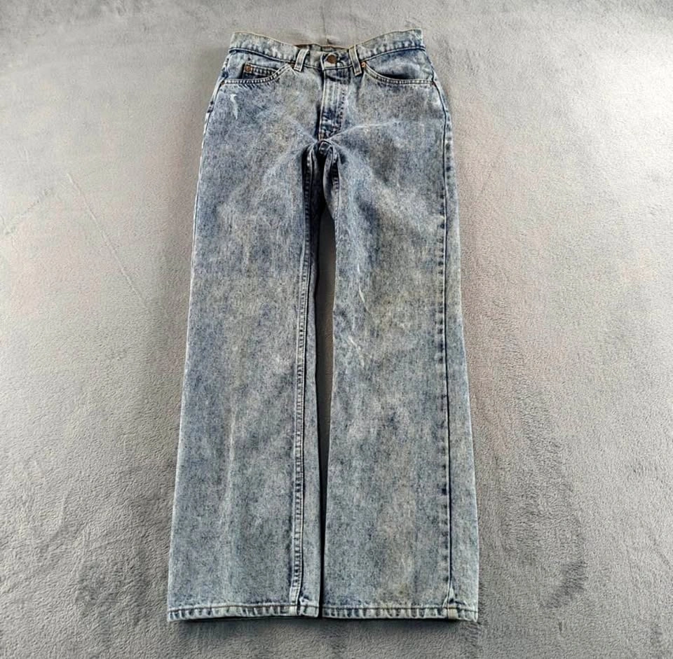 Vintage 80s Levi's Orange Tab Women's Blue Acid-Wash Bootcut Jea