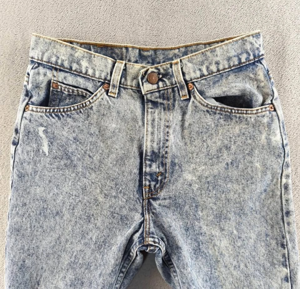 Vintage 80s Levi's Orange Tab Women's Blue Acid-Wash Bootcut Jea - photo 3