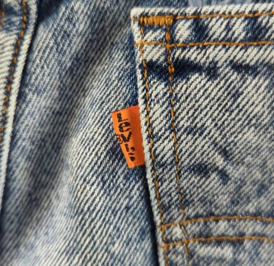 Vintage 80s Levi's Orange Tab Women's Blue Acid-Wash Bootcut Jea - photo 5