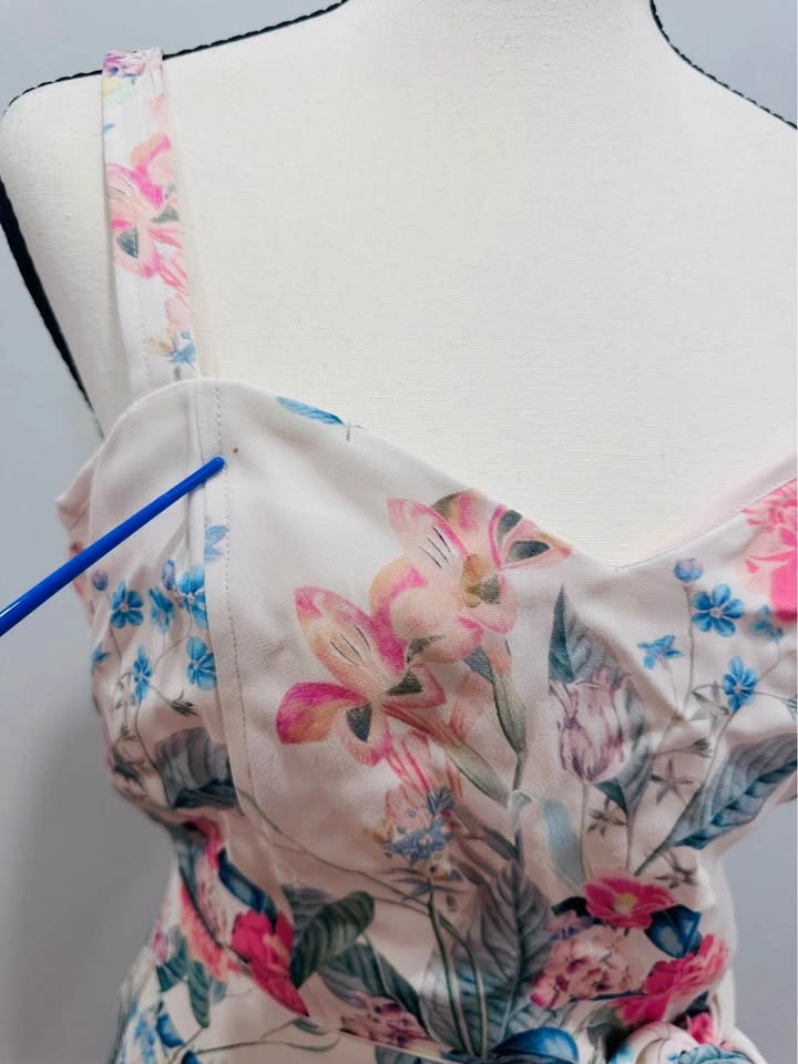 EUC Parker White Floral Mini Dress - photo 2