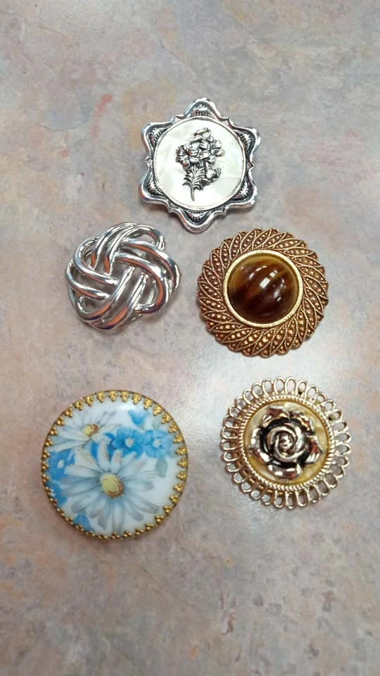 Assorted Vintage Scarf Clips Single Unsigned $4 each