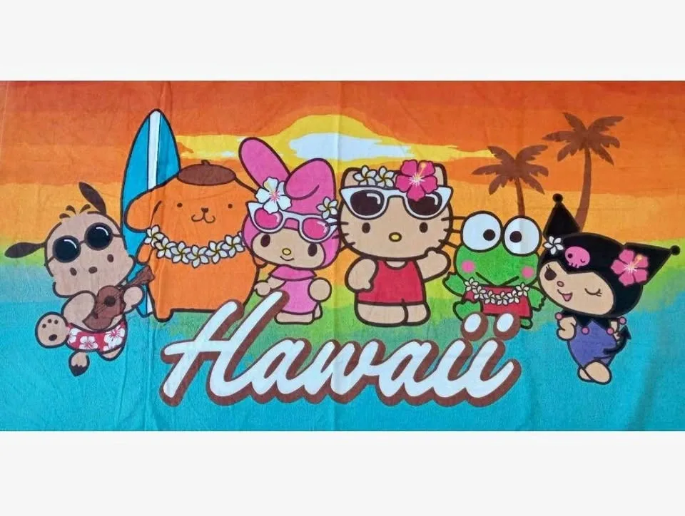 Hawaii Sanrio Hello Kitty Characters Beach Towel