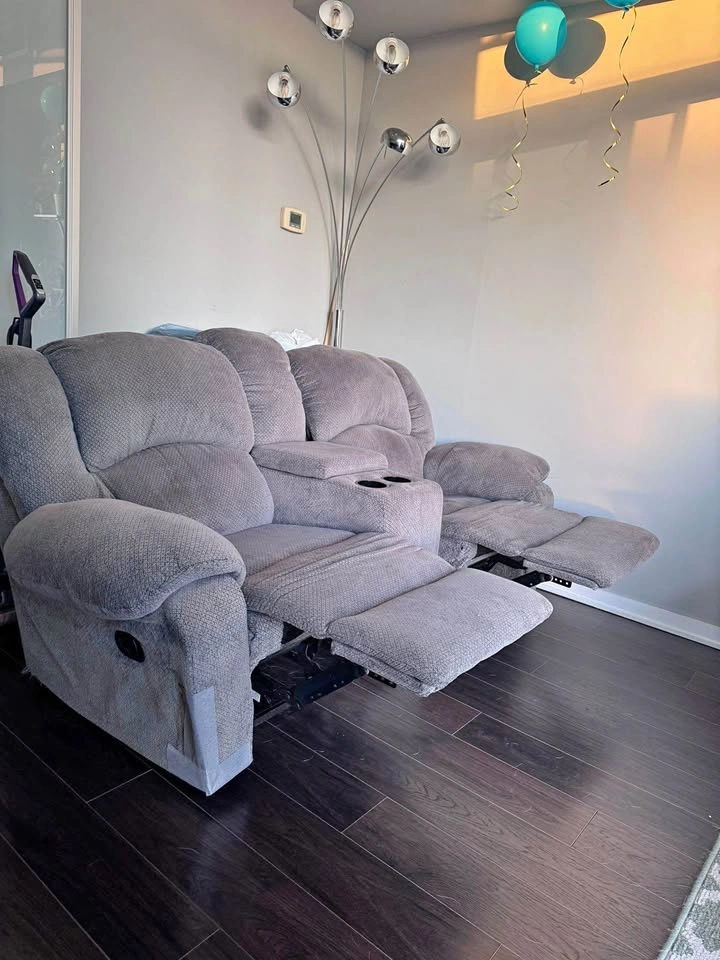 Gray Reclining Sofa