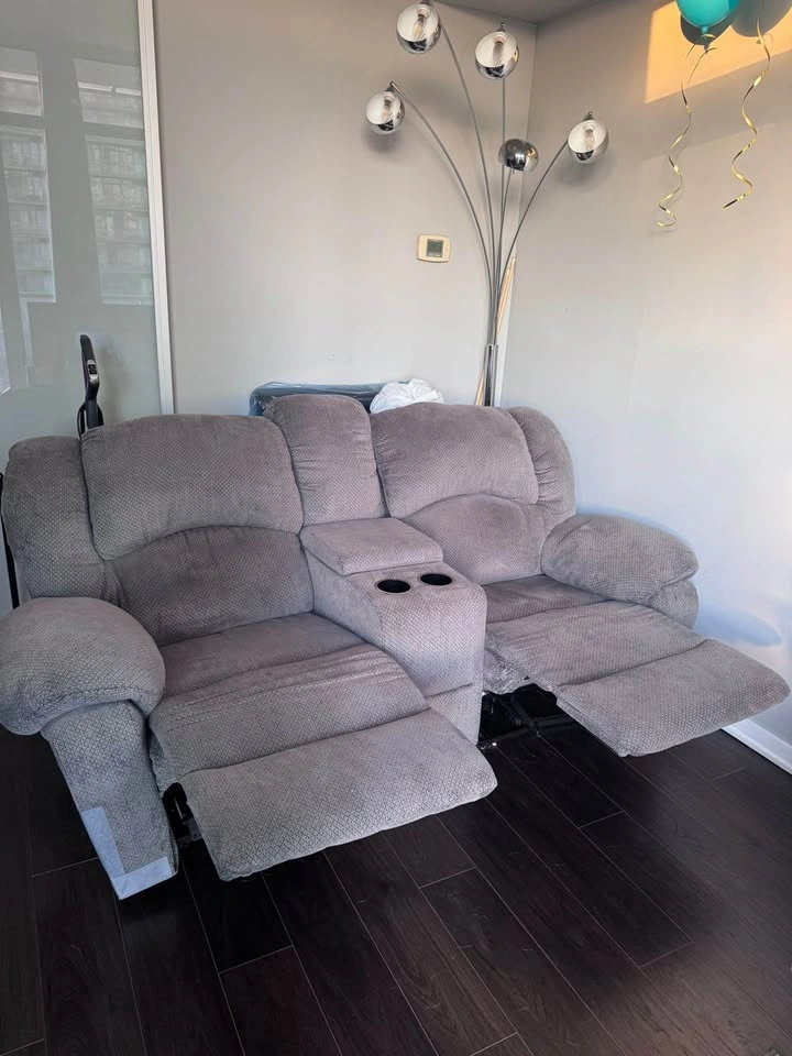 Gray Reclining Sofa - photo 2