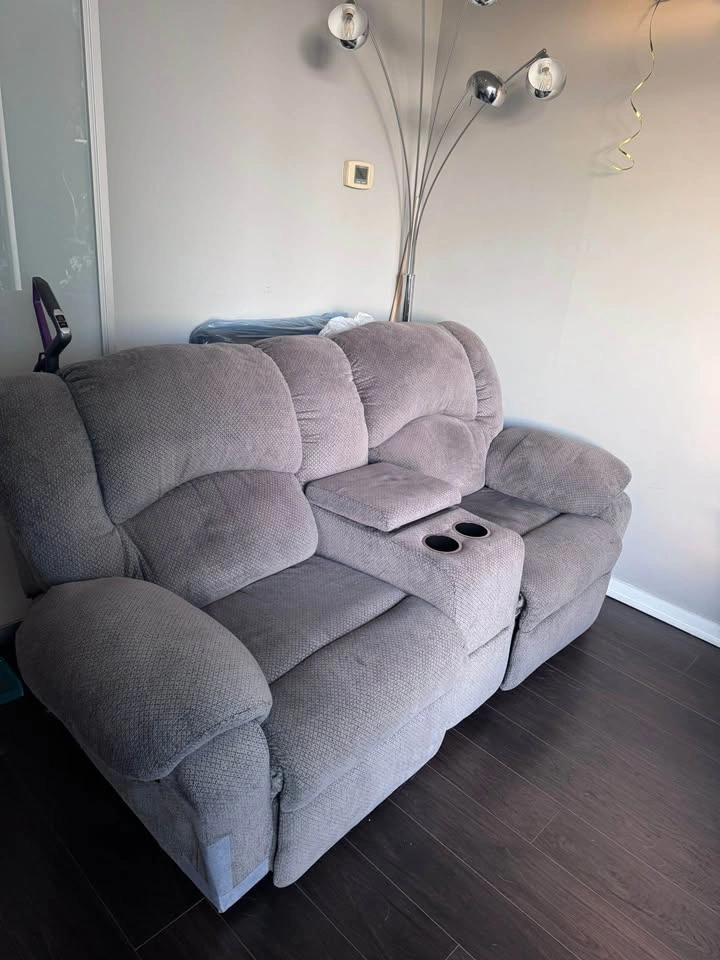 Gray Reclining Sofa - photo 3