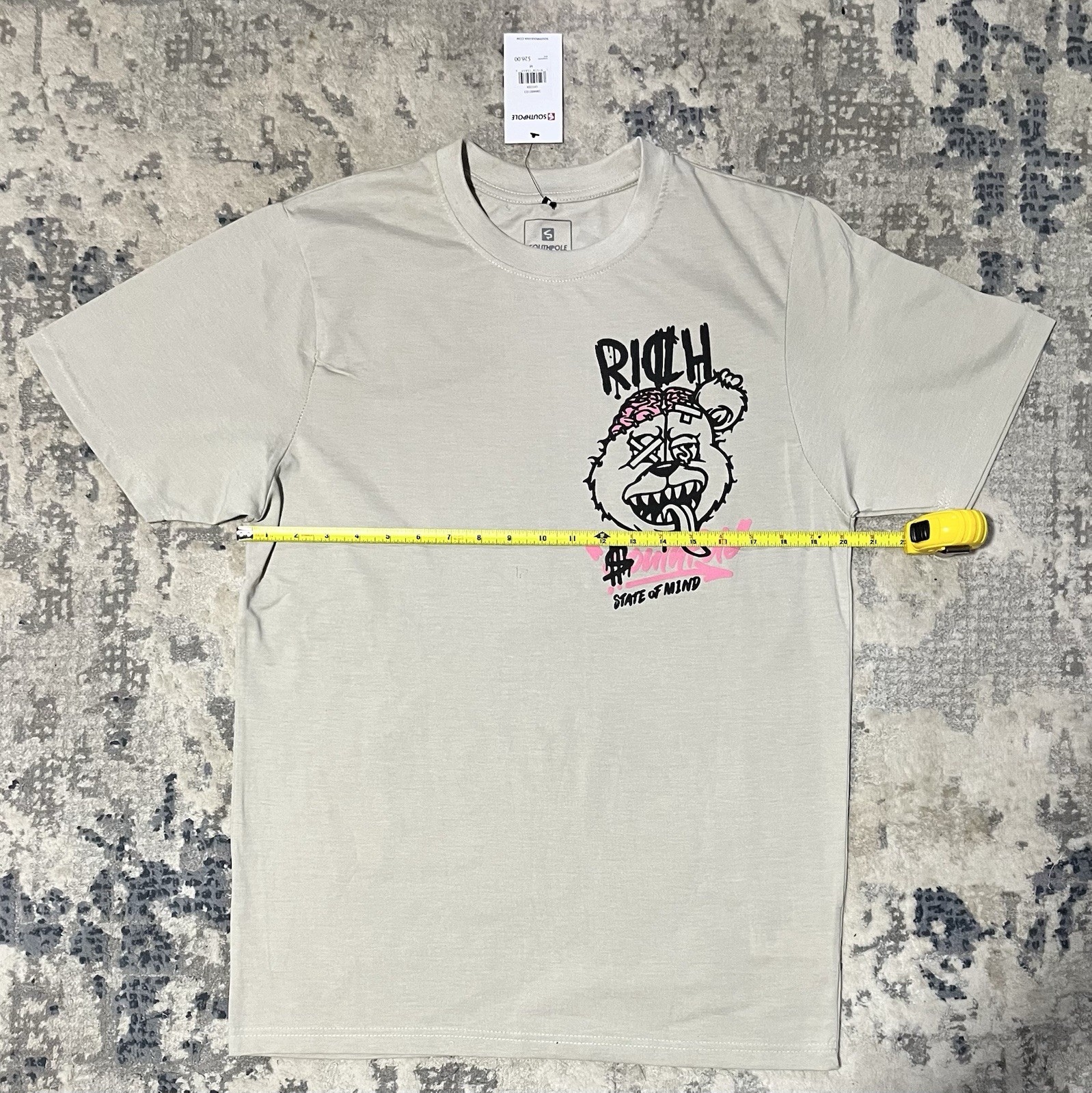 Southpole State of Mind Bear Graphic Tee Beige Men’s Size M - photo 4