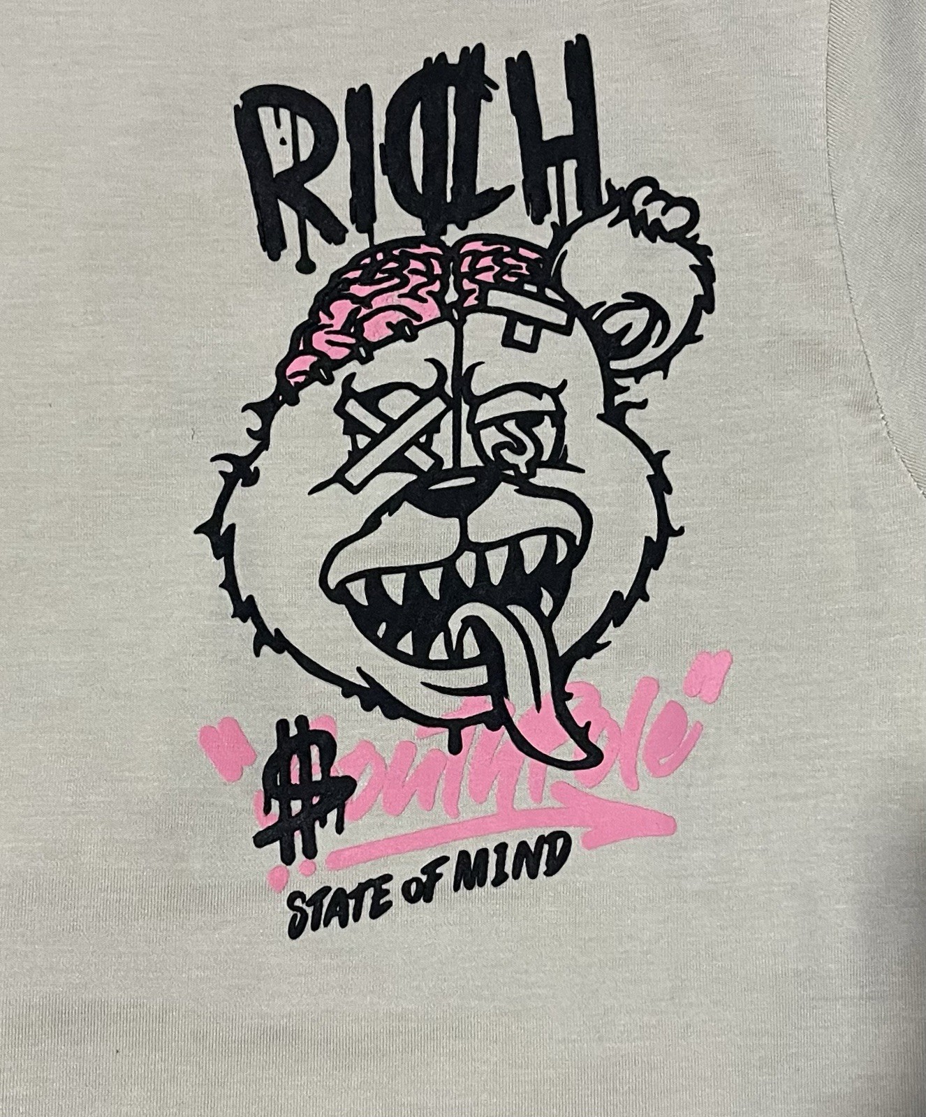 Southpole State of Mind Bear Graphic Tee Beige Men’s Size M - photo 5