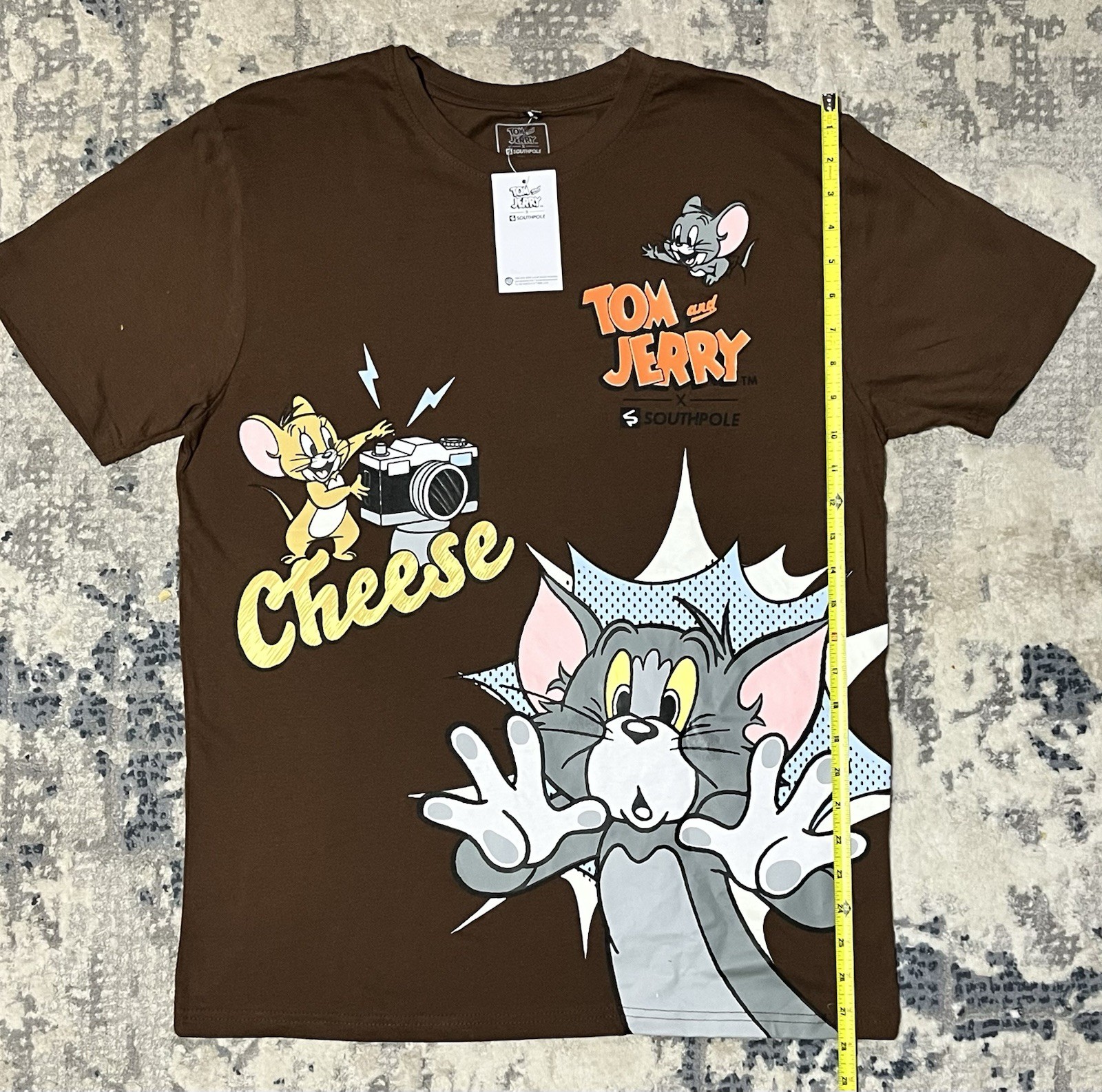 Southpole Tom & Jerry Graphic Tee Brown Men’s Size L - photo 3