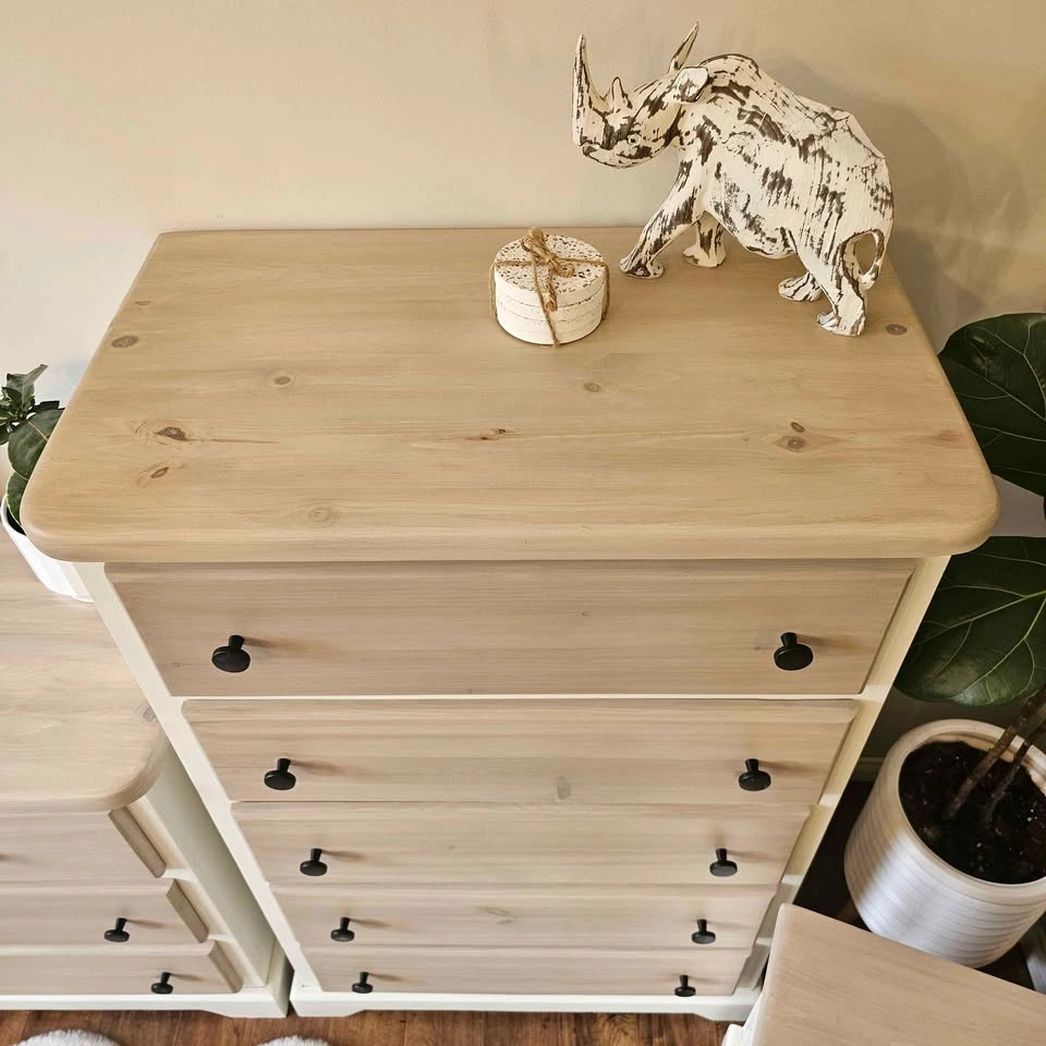 Refinished Solid Wood Dressers and Nightstand Set - photo 5