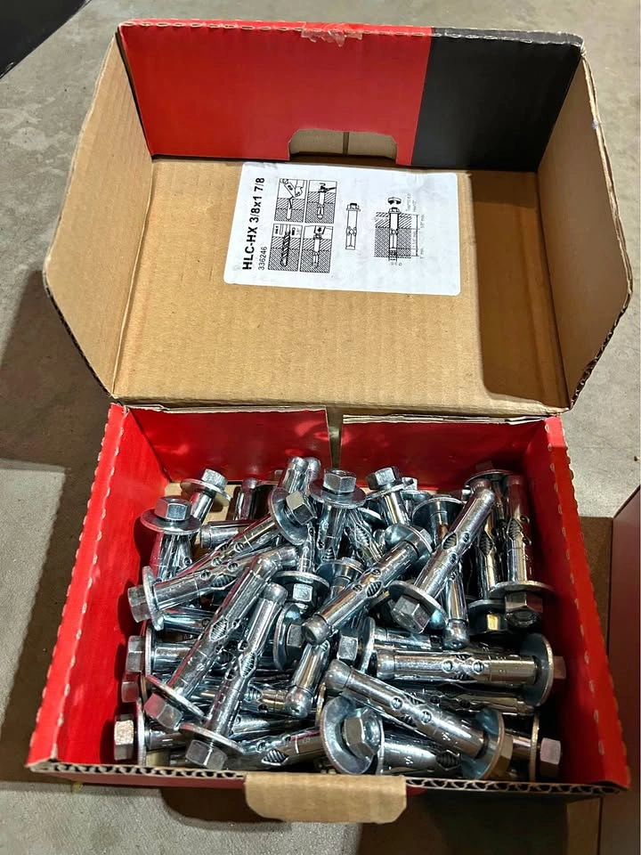 Hilti HLC-HX Hex Nut Sleeve Anchors 3/8" x 1-7/8" (49-Pack)