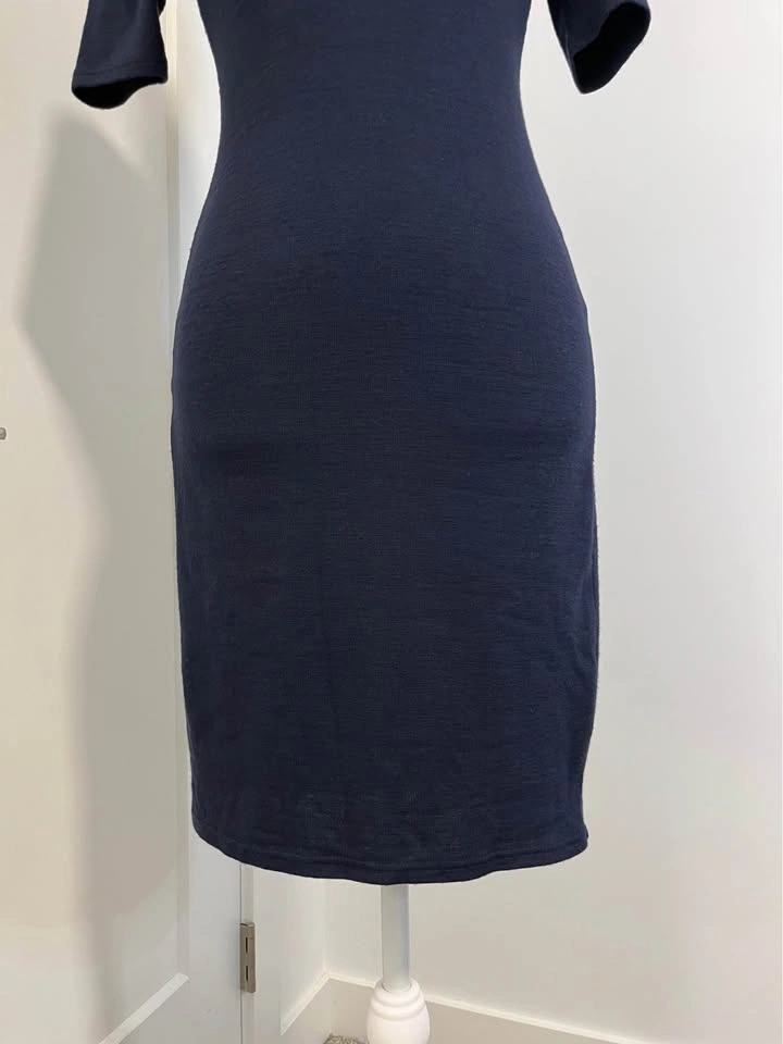 WILFRED FREE Aritzia Navy Short-Sleeve Dress - Size XXS - photo 3