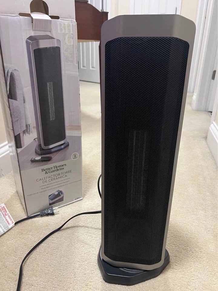 Better Homes & Gardens 23In Tower Heater, Black, New - photo 2