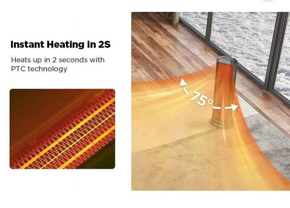 Better Homes & Gardens 23In Tower Heater, Black, New - photo 5