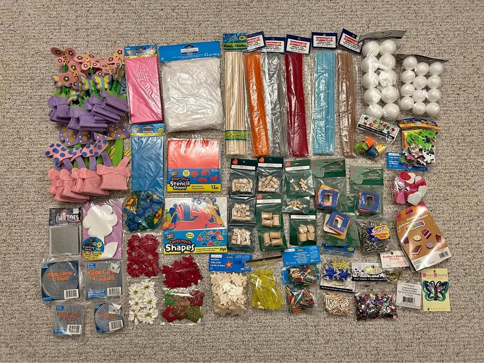 New Craft Items & Supplies Lot - 60+ Items