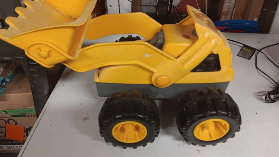 Yellow Plastic Toy Front Loader - photo 2