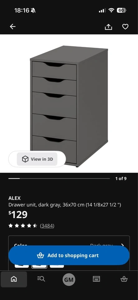 IKEA Alex Drawer Unit - Sage Gray/Teal - photo 2