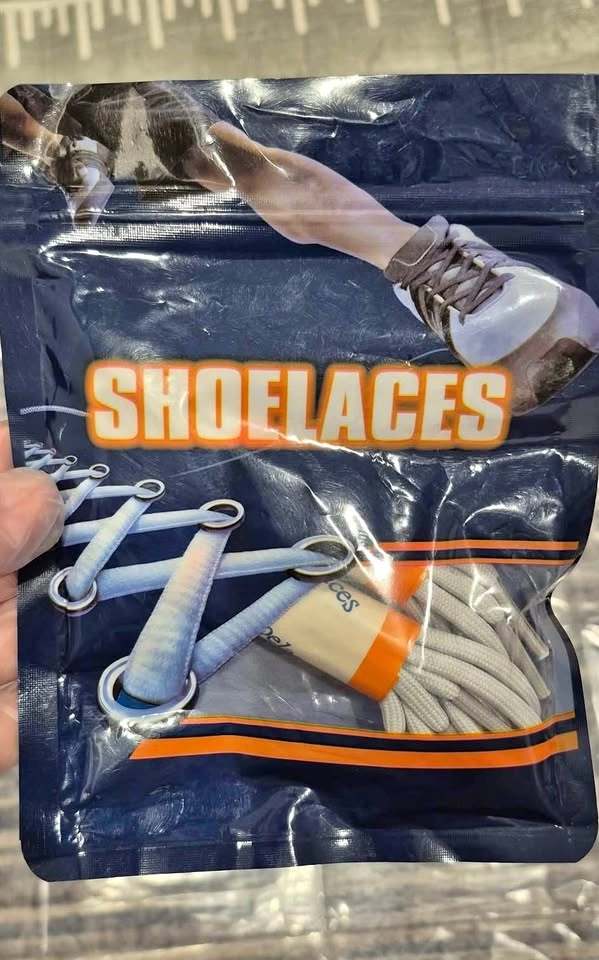 New Light Grey Shoelaces - 2 Pairs