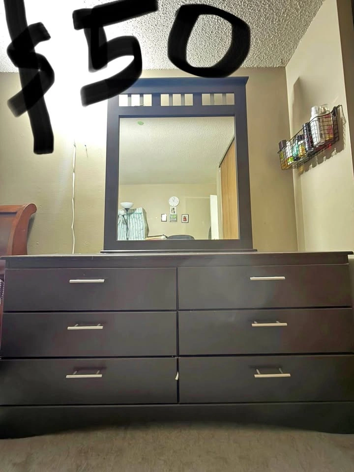 Dresser with mirror