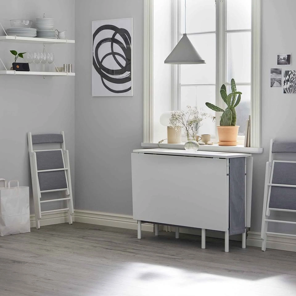 IKEA Kallhall Gateleg Table with Storage & 4 Chairs - photo 5