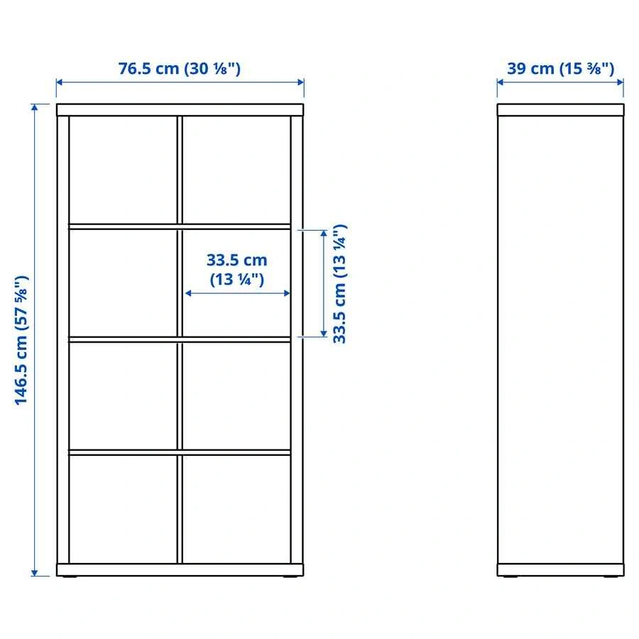 IKEA KALLAX White 8-Cube Storage Unit - photo 4