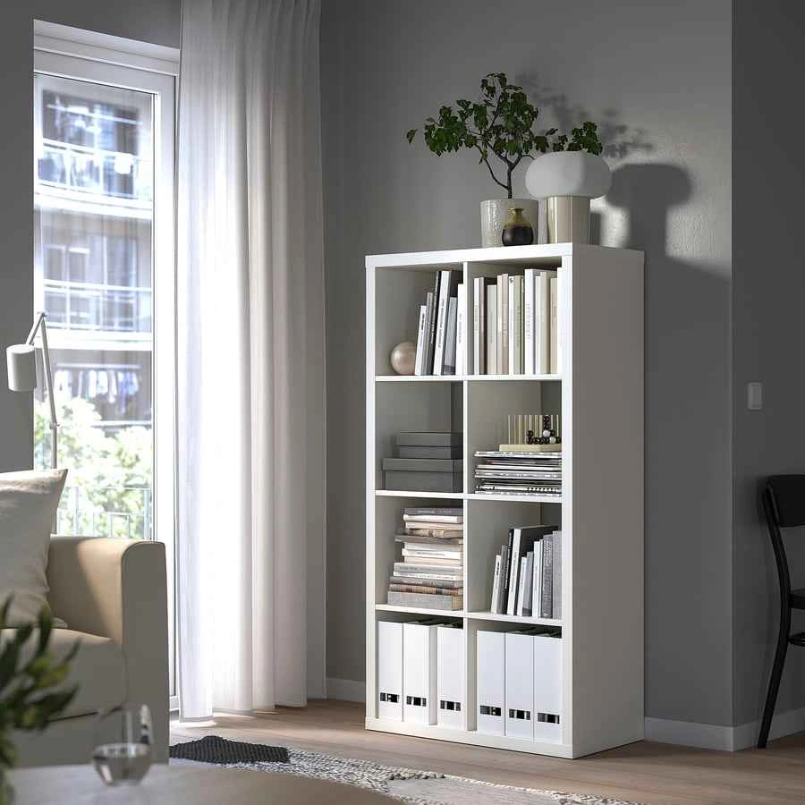 IKEA KALLAX White 8-Cube Storage Unit - photo 5