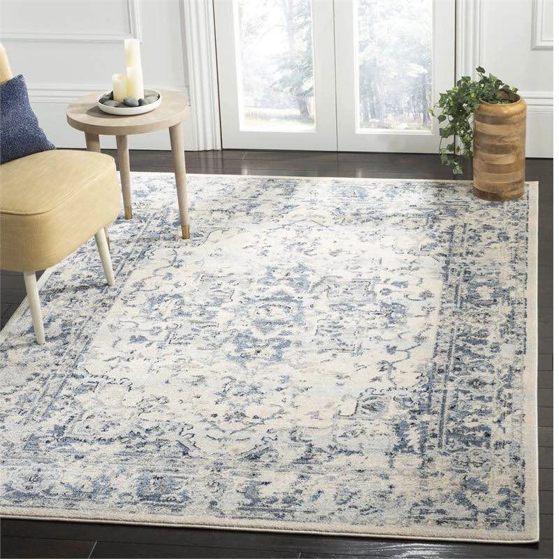 Safavieh Charleston Area Rug – 6’ x 9’ (Ivory/Navy) – Like New! - photo 3