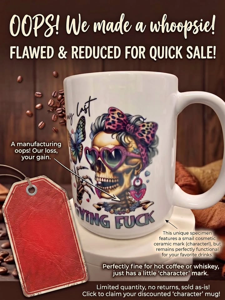 15oz Pearl Coated Mug - Slight Cosmetic Flaw