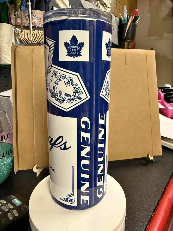 Last One: Toronto Maple Leafs 20oz Tumbler with Steel Straw & Bo