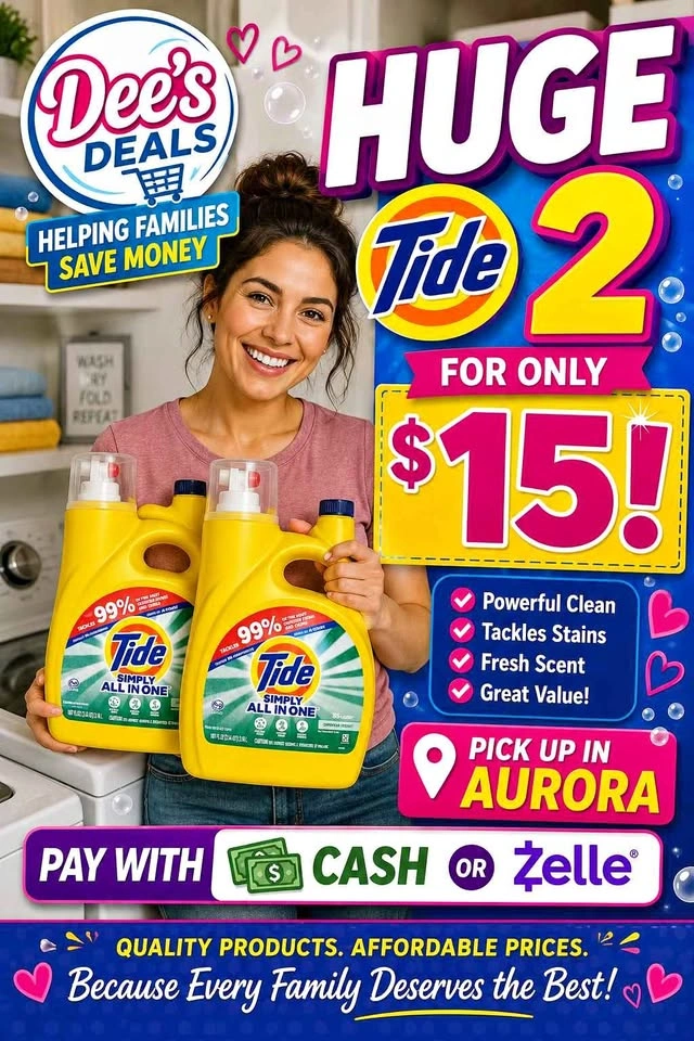 2 HUGE TIDE 117 OZ FOR $15