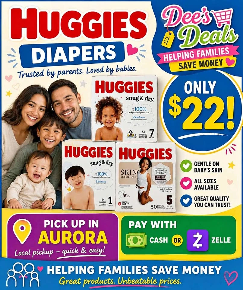 Huggies Diapers Box Sale $22 all sizes