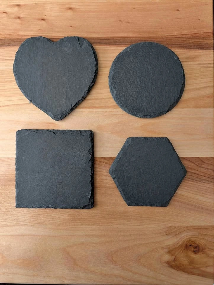 Blank Slate Coasters (Heart, Round, Square, Hexagon)