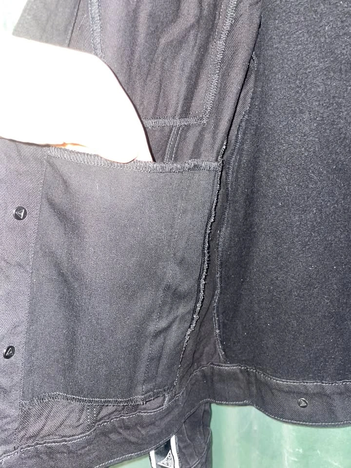 Men's Guess Black Denim Jersey Hooded Jacket, US L - photo 5