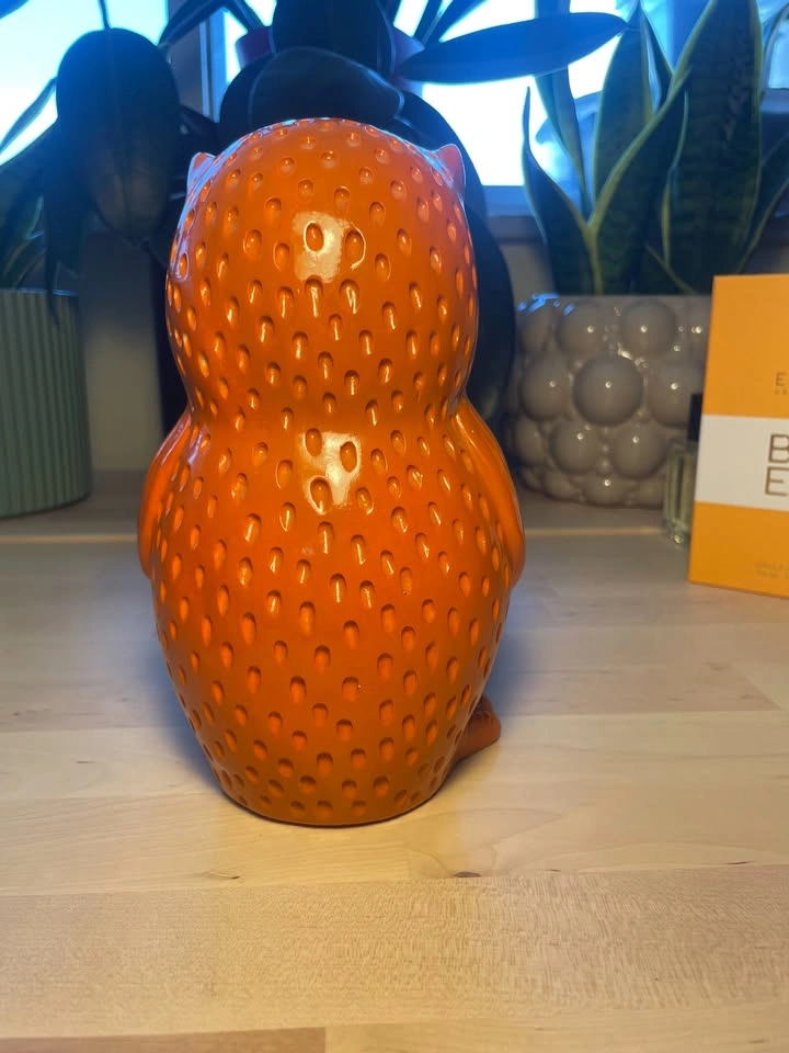 Orange owl figurine - photo 3