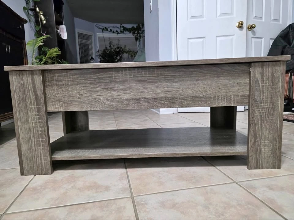 Lift-Top Coffee Table with Hidden Storage