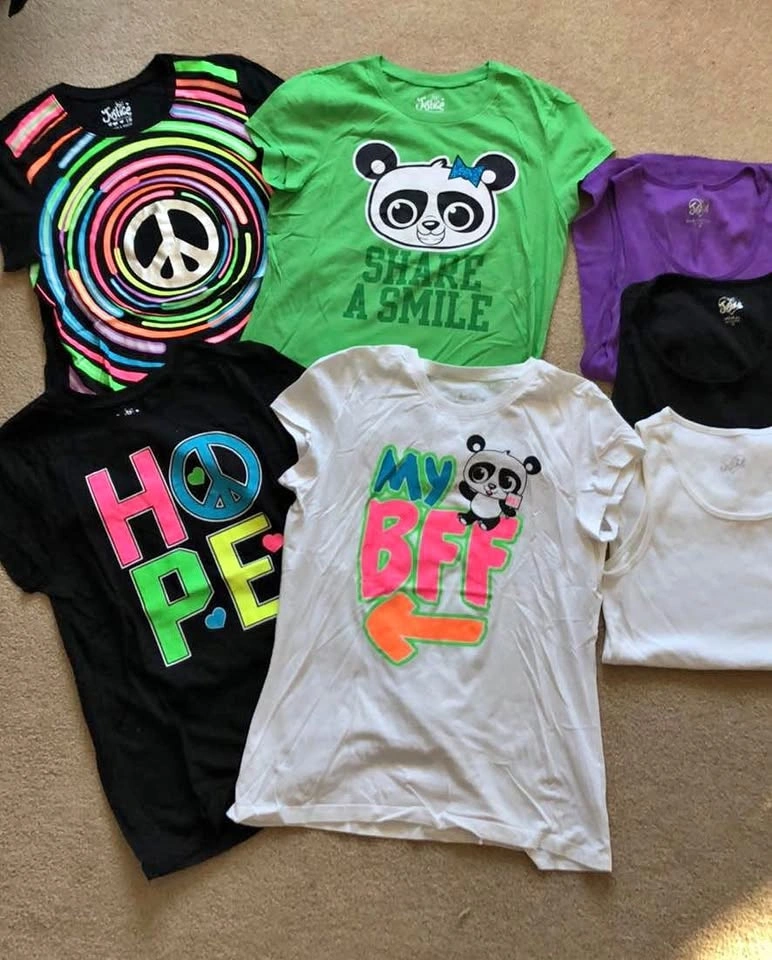 Girls Justice Shirts Lot Sizes 18-20