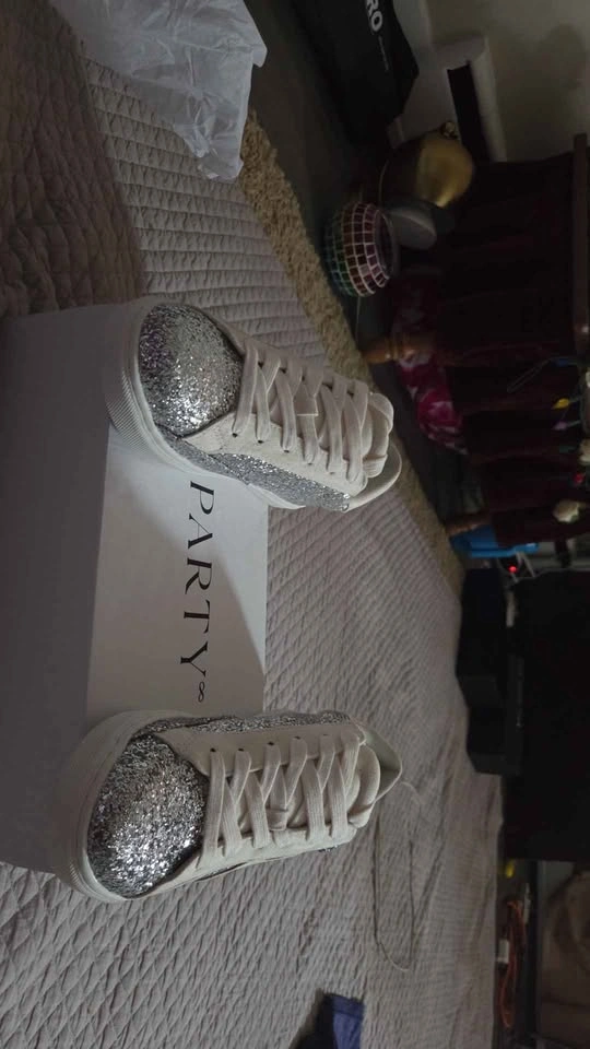 PARTY Silver Glitter Star Sneakers - photo 3