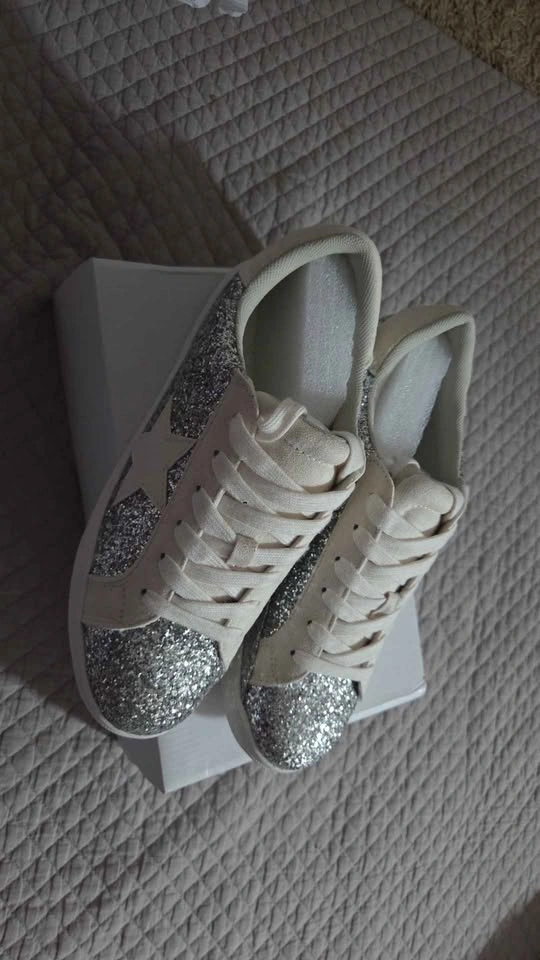 PARTY Silver Glitter Star Sneakers - photo 4