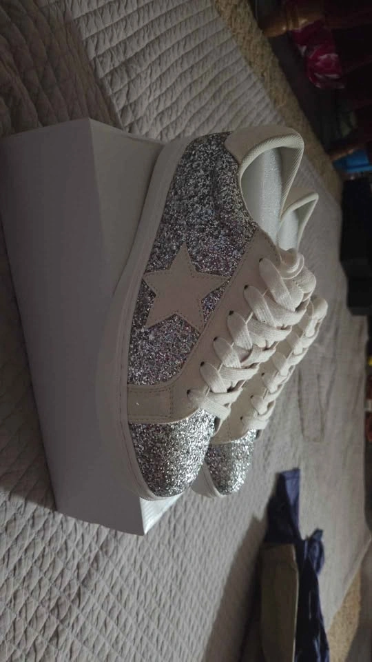PARTY Silver Glitter Star Sneakers - photo 5