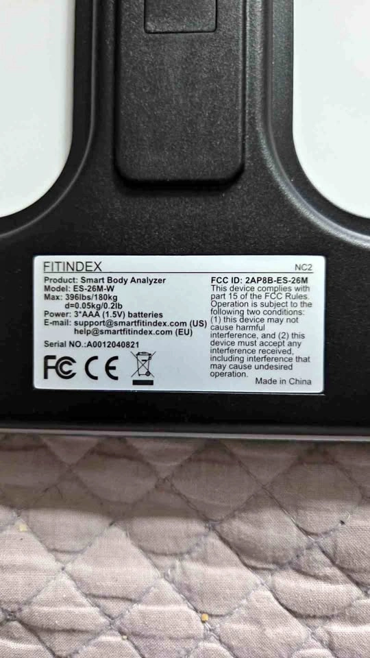 FITINDEX Smart Body Analyzer ES-26M-W - photo 2