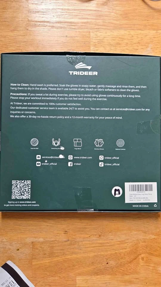 Trideer Padded Workout Gloves - Men's Gym Gloves w/ Wrist Suppor - photo 2