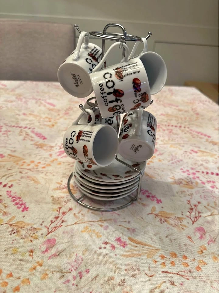 Espresso cup set with stand