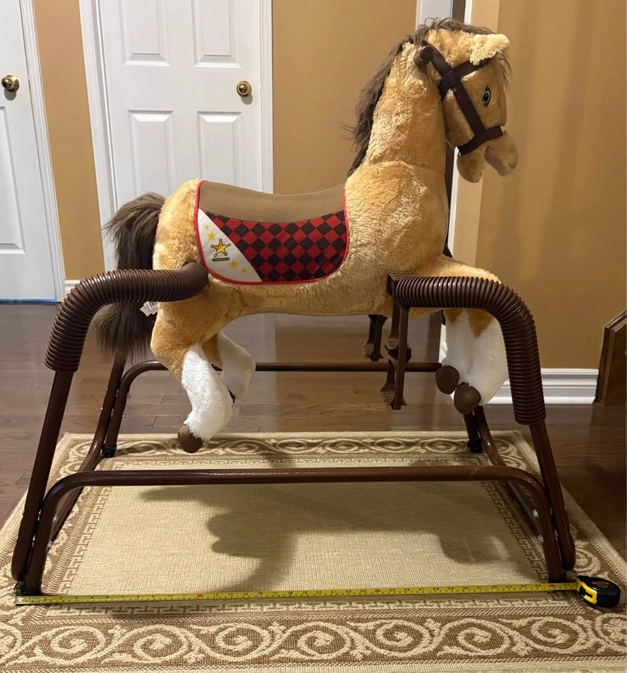 Plush Spring Rocking Horse - Excellent Condition & Sturdy - photo 2